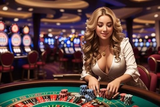 Antarmuka permainan Hot Pot di xinslot menampilkan meja, kartu dealer dan pemain, serta tombol hit-stand